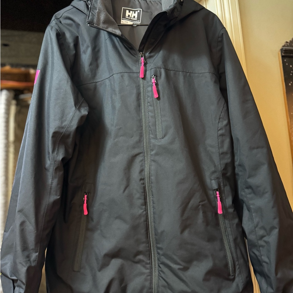 Helly Hansen Black and Pink Coat